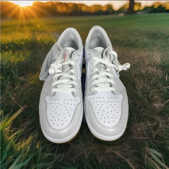 Nike Air Jordan 1 Low Golf Shoes - White/ Gum (DD9315-111) Size 10.5 - Picture 2 of 8